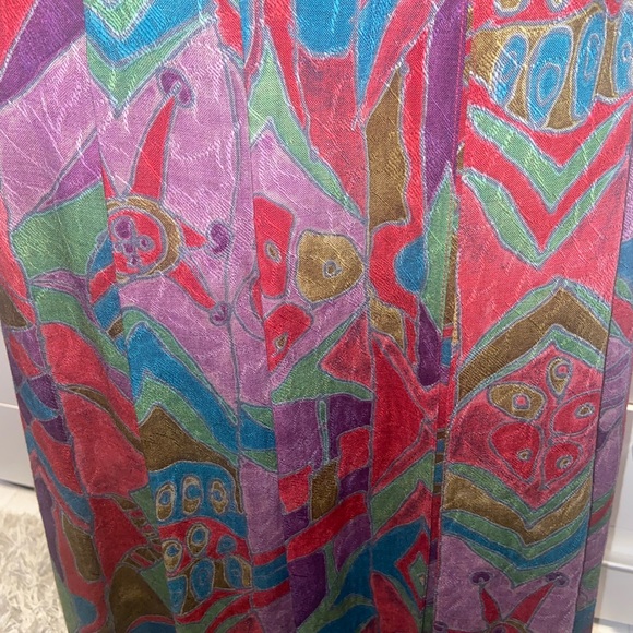 Women's vintage GEIGER 100% pure wool, pleated skirt  side zipper/pockets - Picture 3 of 10